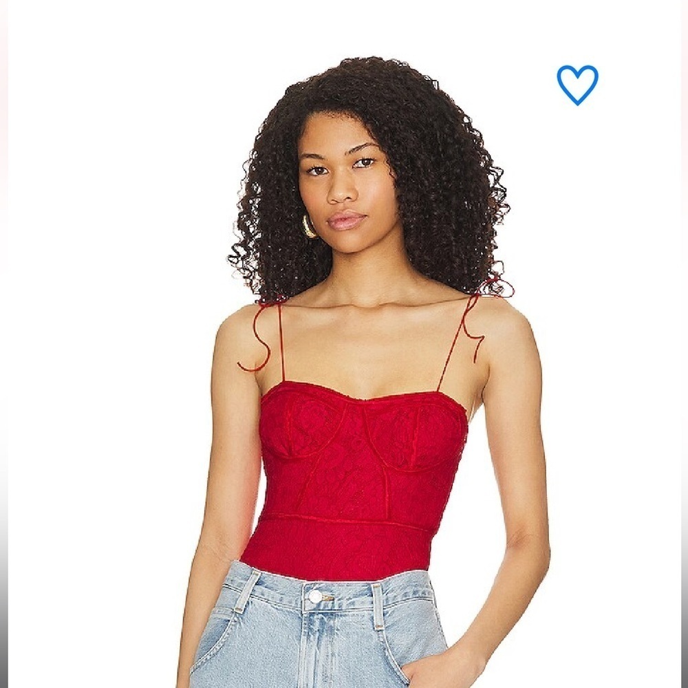 Superdown from REVOLVE Stasia Lace Bodysuit Red